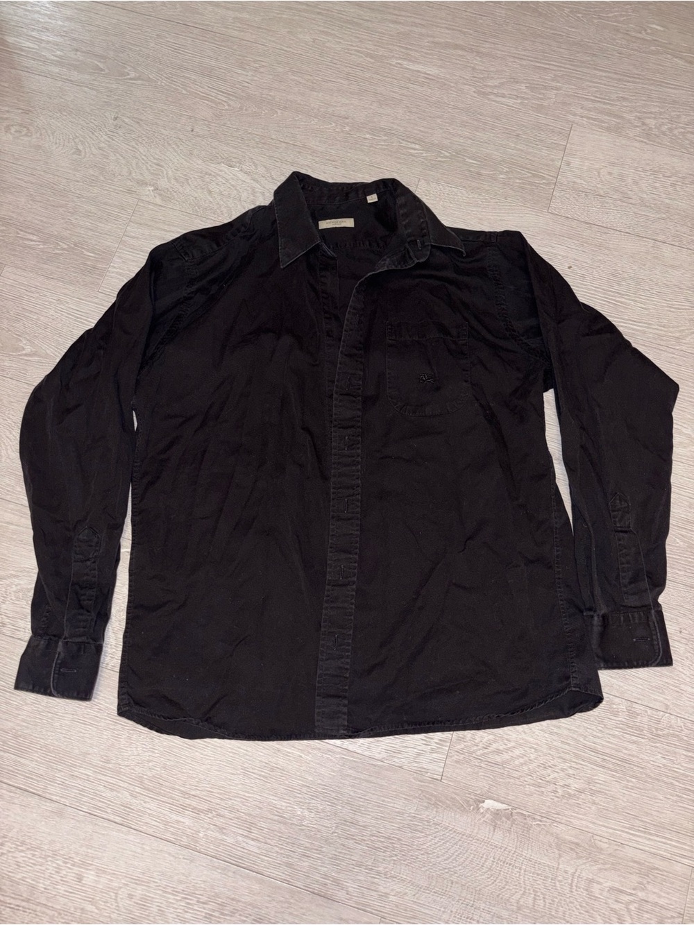 Burberry Men's Black Button-Up Shirt